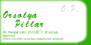 orsolya pillar business card